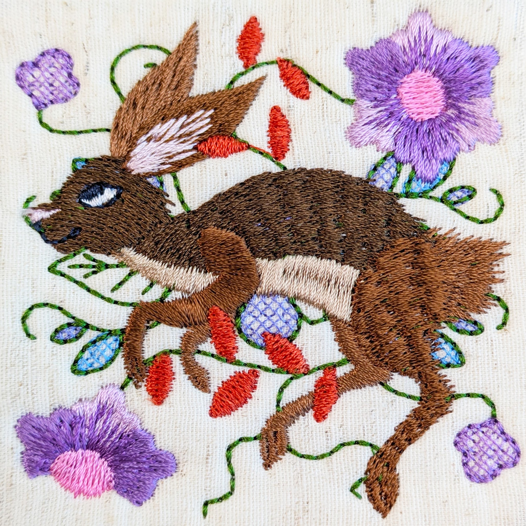 BOM Woodland Wonderland Quilt - Block 5 In the hoop machine embroidery designs