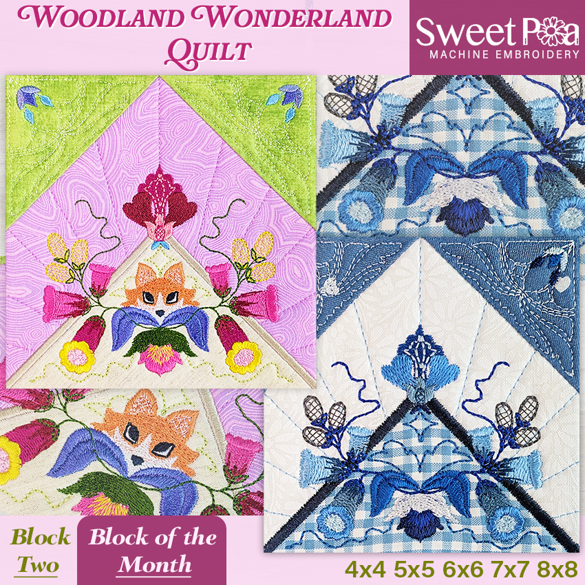 BOM Woodland Wonderland Quilt - Block 2