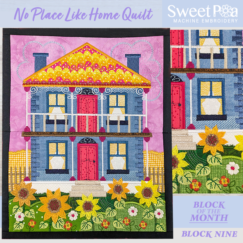 BOM no Place Like Home Quilt Block 9