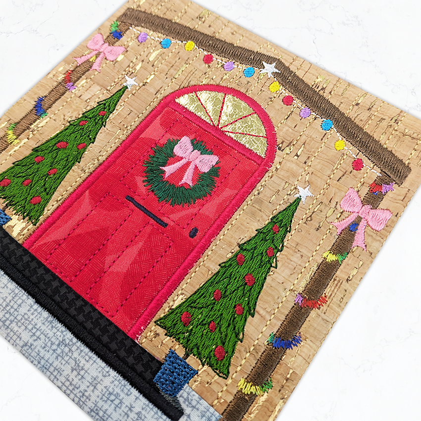 BOW Christmas House Quilt - Block 1