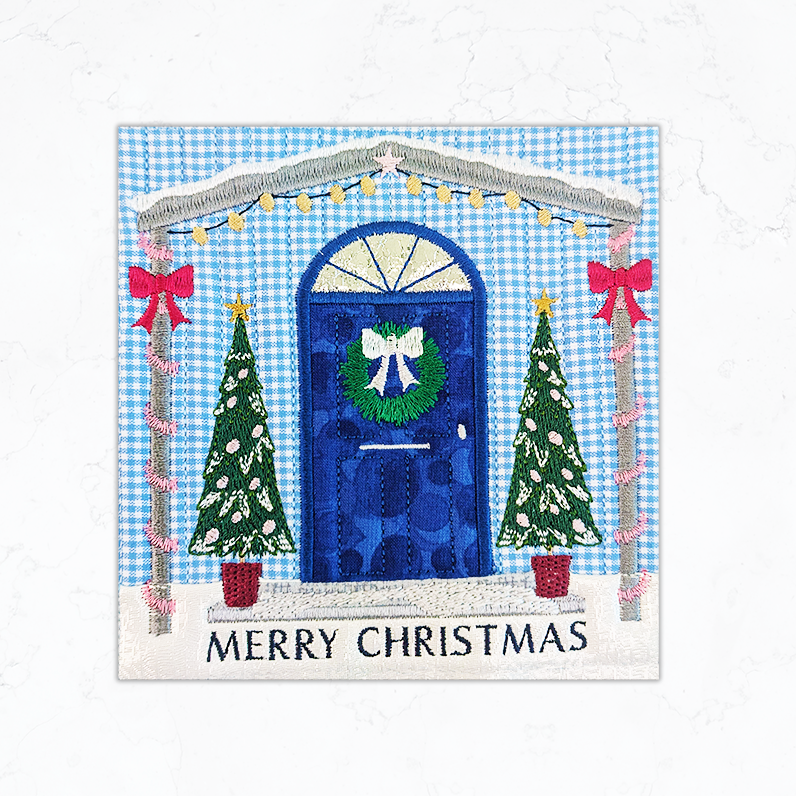 BOW Christmas House Quilt - Block 1