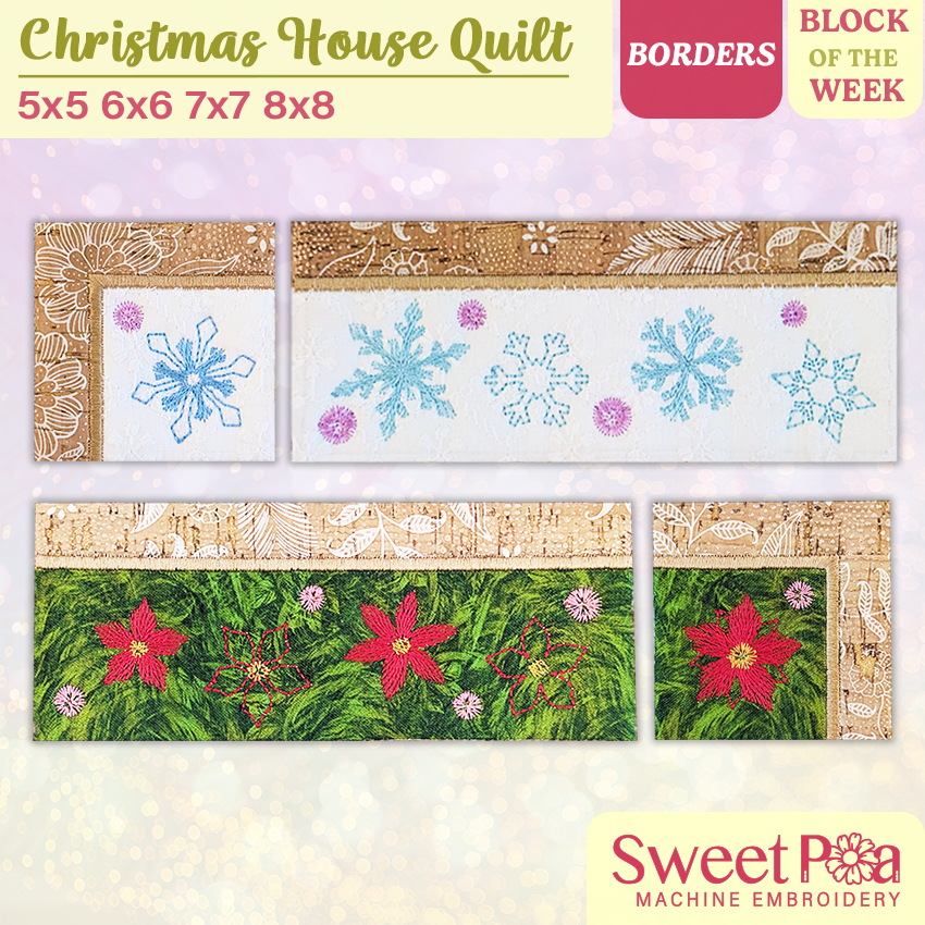 BOW Christmas House Quilt - Borders