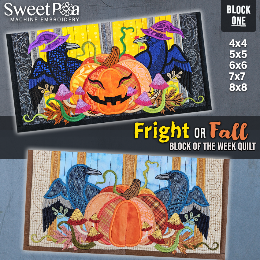 BOW Fright or Fall Quilt - Block 1