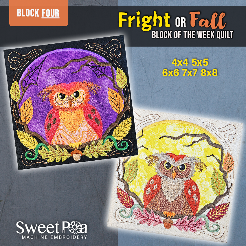 BOW Fright or Fall Quilt - Block 4