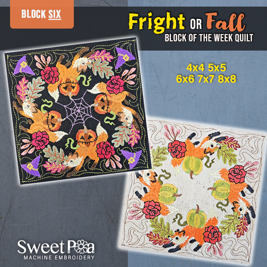 BOW Fright or Fall Quilt - Block 6