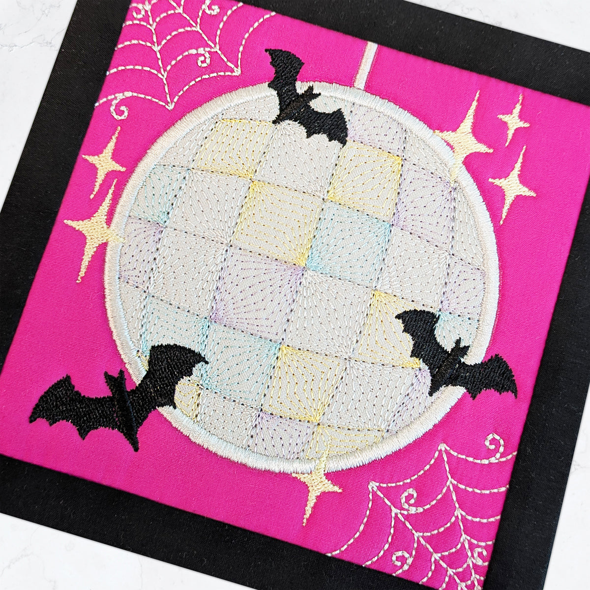 BOW Monster Dance Quilt - Block 11 In the hoop machine embroidery designs