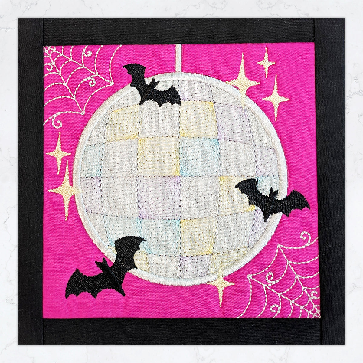 BOW Monster Dance Quilt - Block 11 In the hoop machine embroidery designs