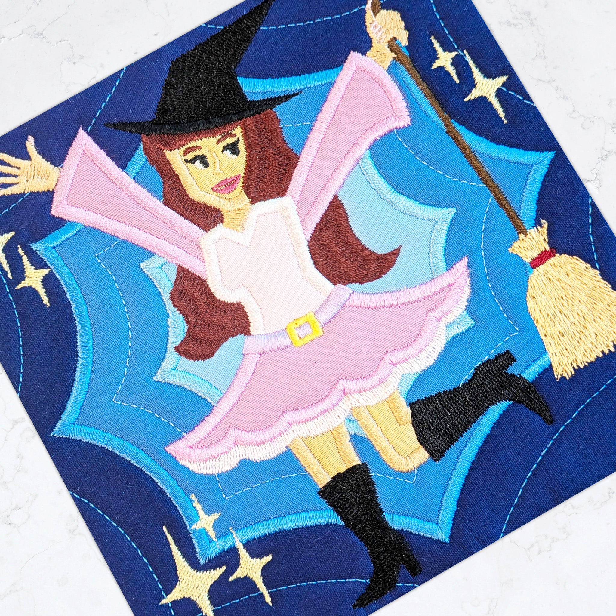 BOW Monster Dance Quilt - Block 12 In the hoop machine embroidery designs