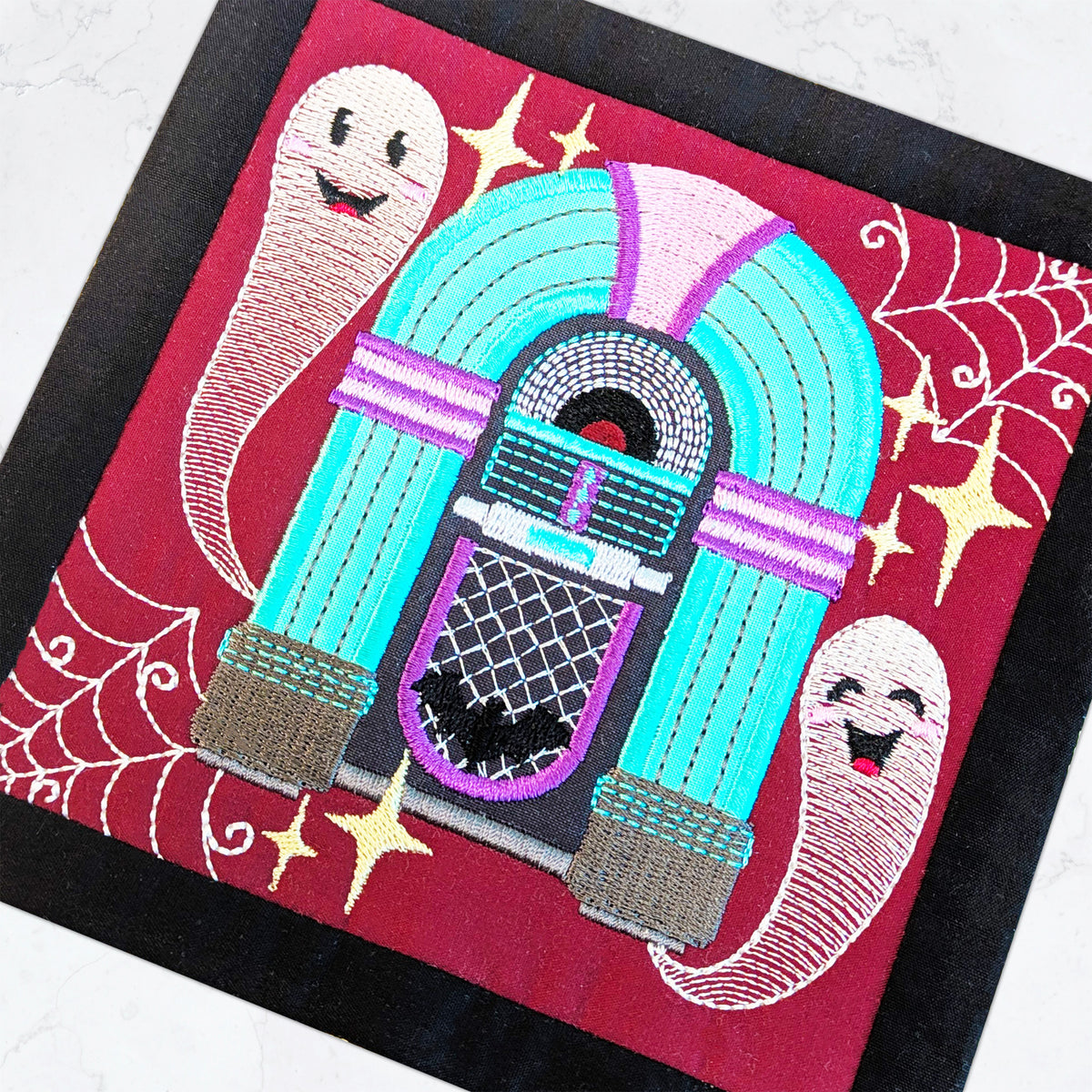 BOW Monster Dance Quilt - Block 14 In the hoop machine embroidery designs