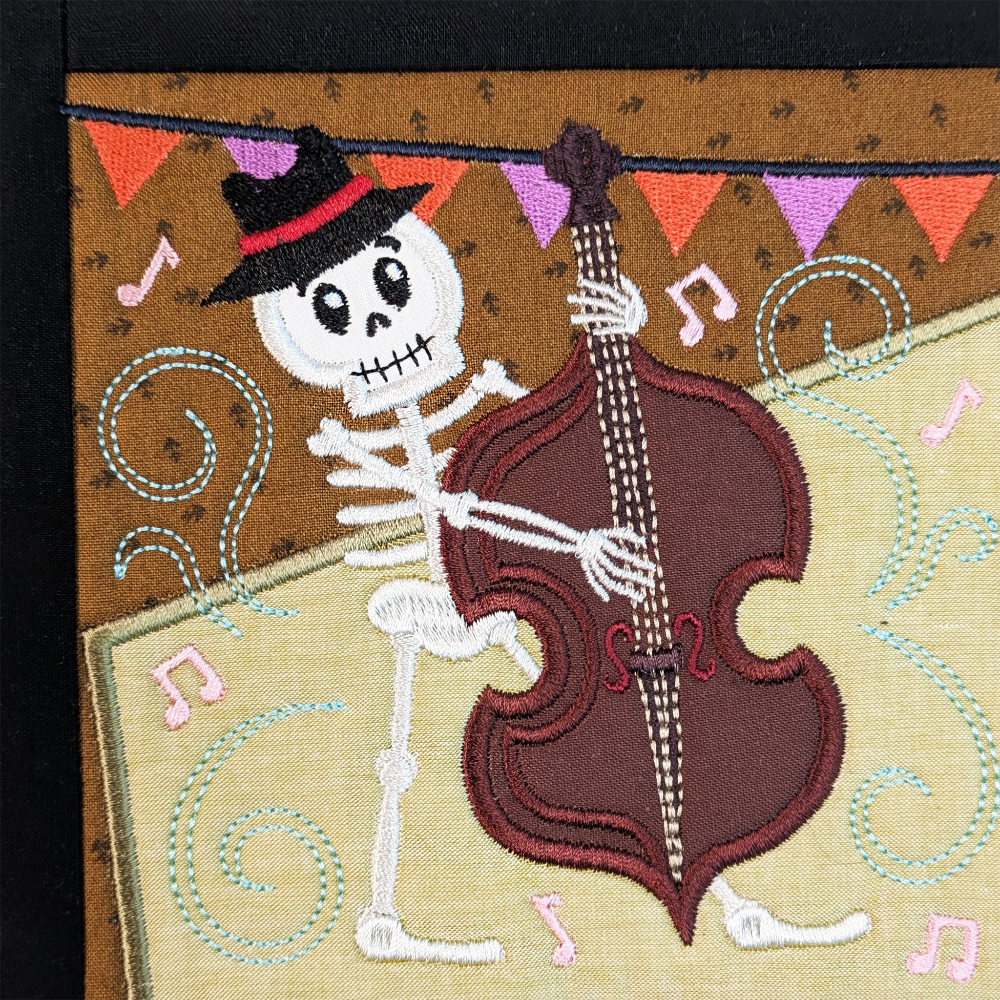 BOW Monster Dance Quilt - Block 1 In the hoop machine embroidery designs