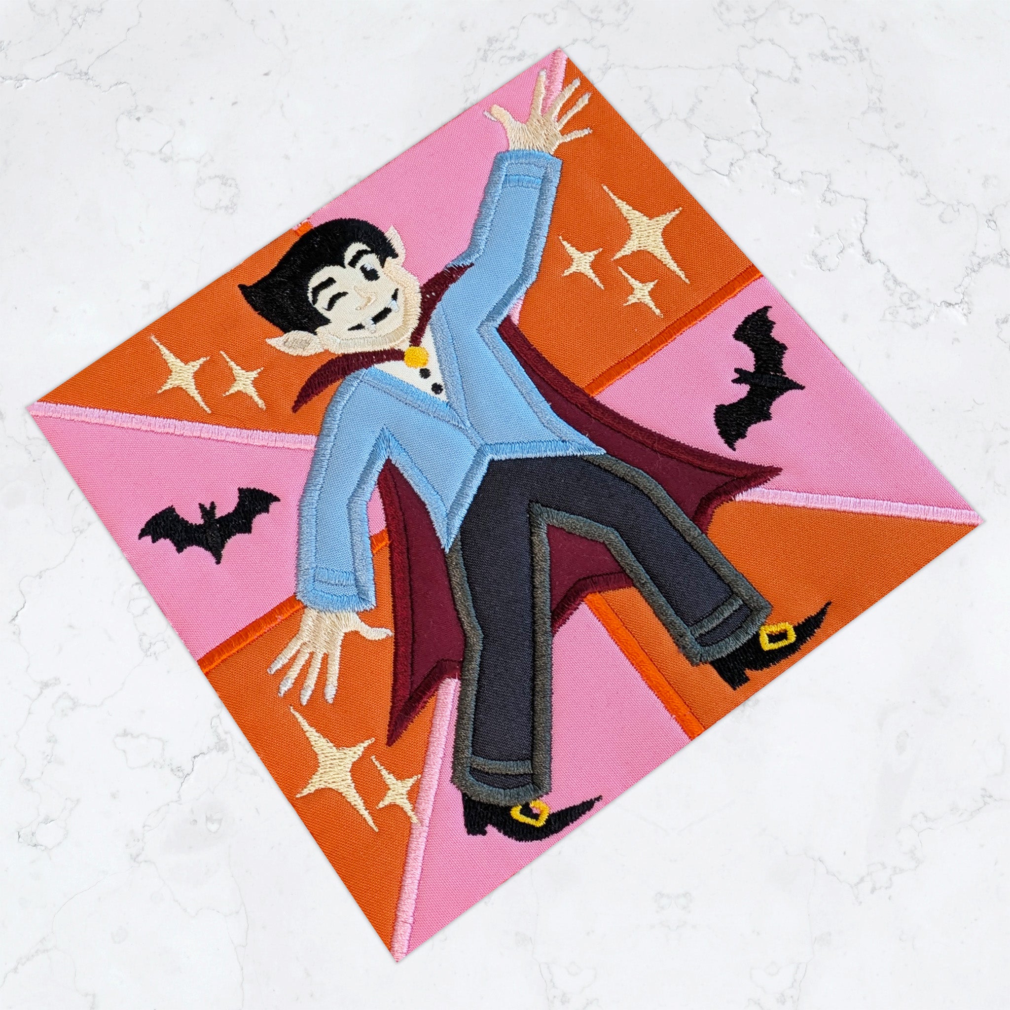 BOW Monster Dance Quilt - Block 7 In the hoop machine embroidery designs