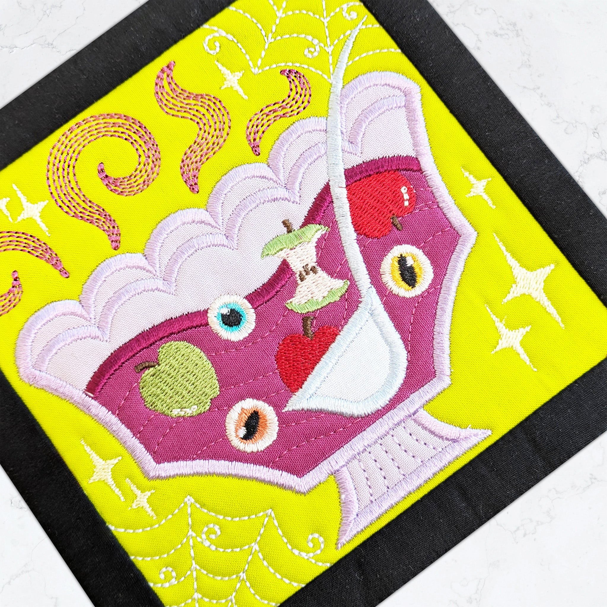 BOW Monster Dance Quilt - Block 8 In the hoop machine embroidery designs