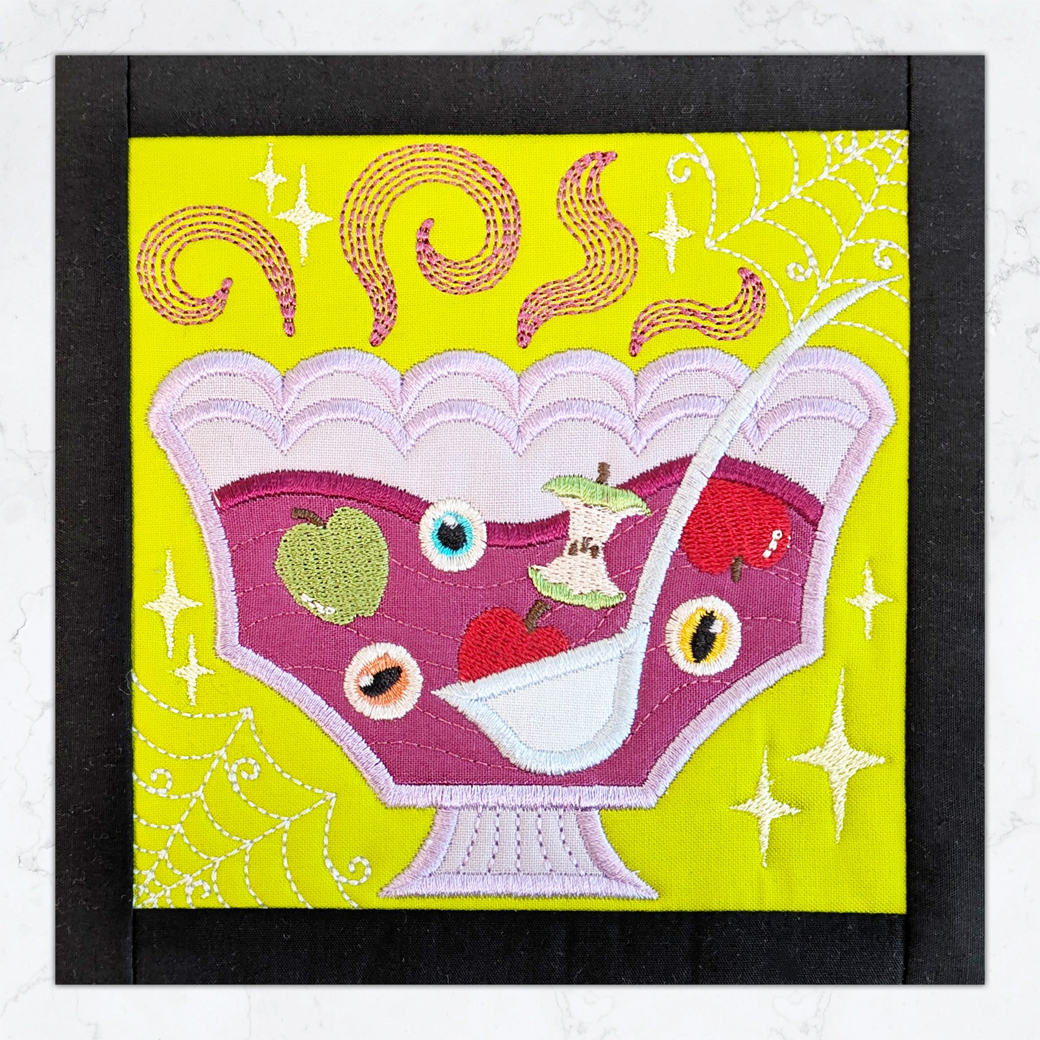 BOW Monster Dance Quilt - Block 8 In the hoop machine embroidery designs
