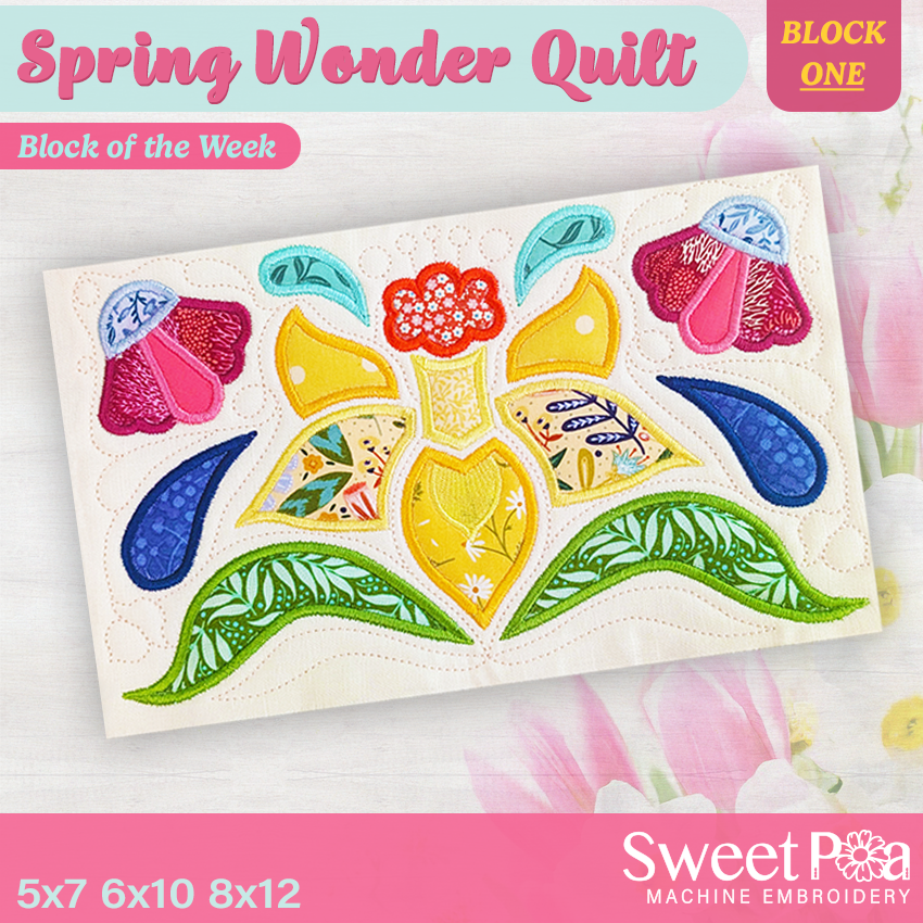 BOW Spring Wonder Quilt - Block 1