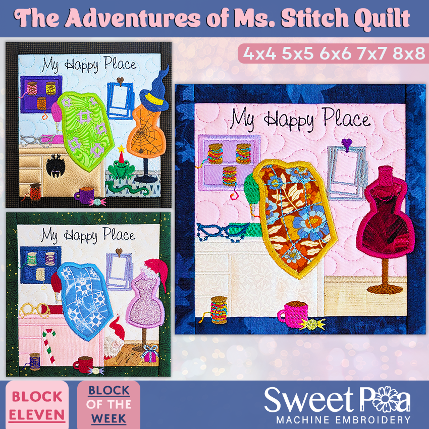 BOW The Adventures of Ms. Stitch - Block 11