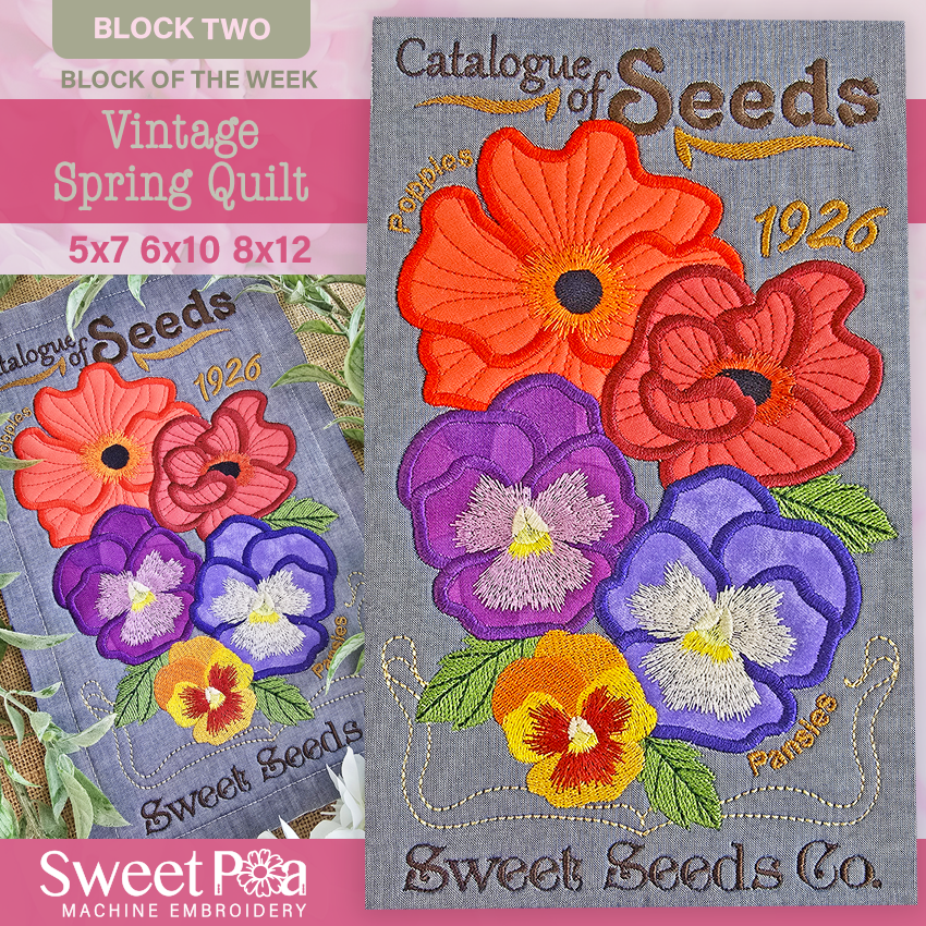 BOW Vintage Spring Quilt - Block 2