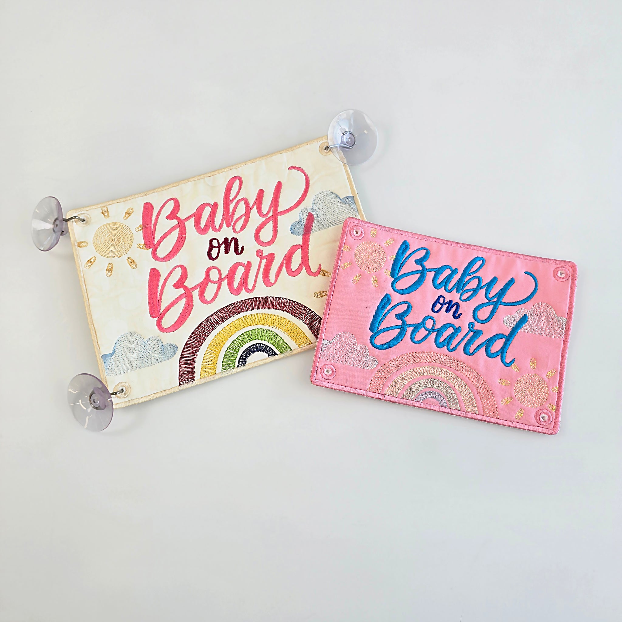 Baby On Board Car Sign In the hoop machine embroidery designs