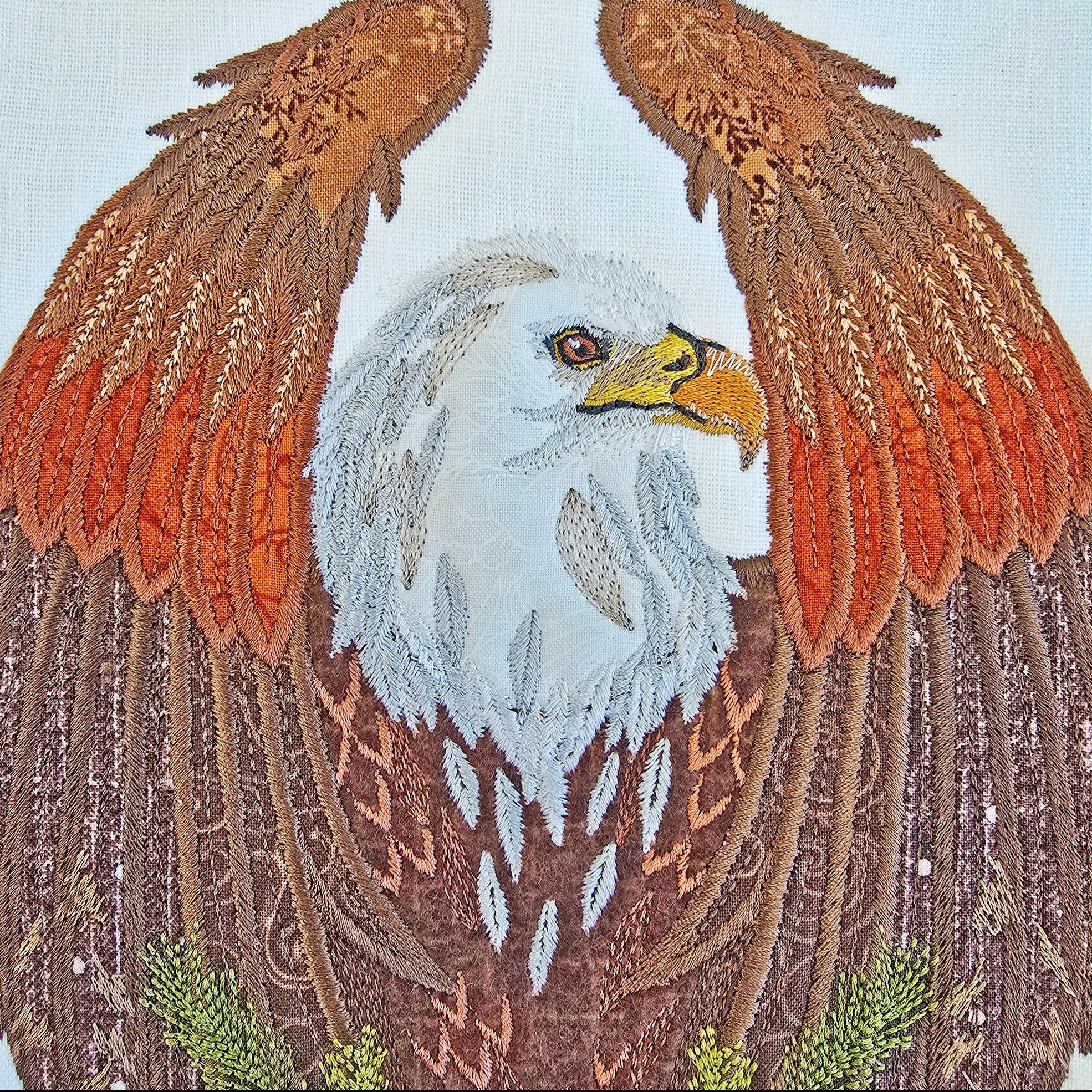 Eagle Embroidery ITH Applique Design