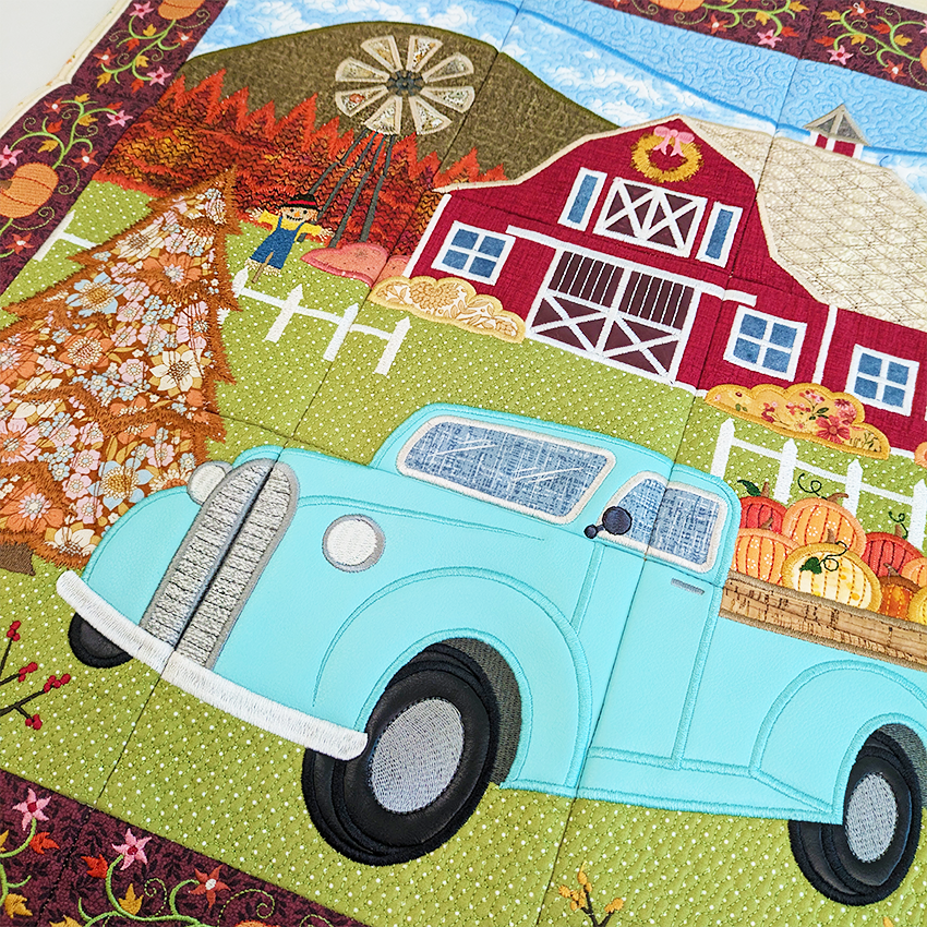 Barn Scene Mini Quilt or Hanger