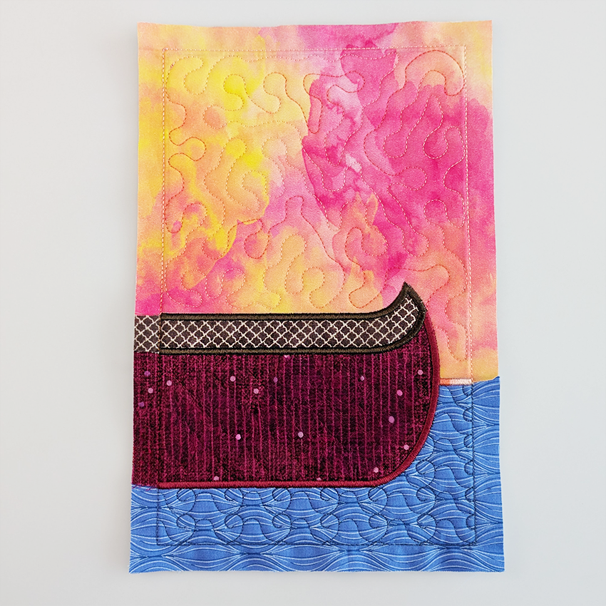 Bears Family Outing Table Runner In the hoop machine embroidery designs