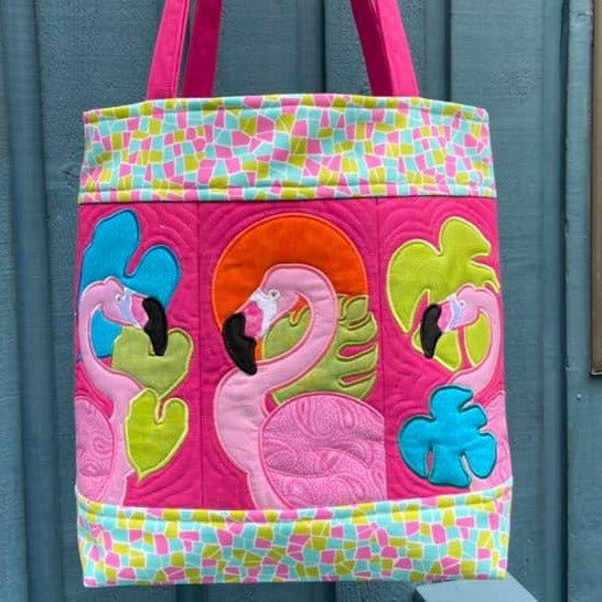 Tropical Flamingo Tote Bag 5x7 6x10 7x12