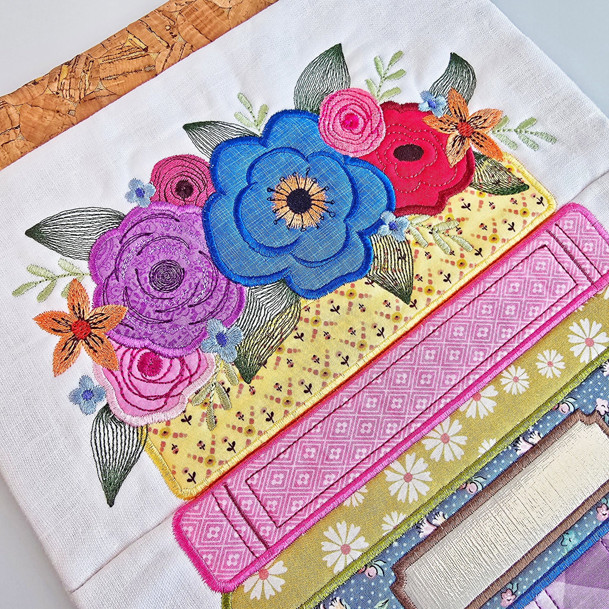 Book Stack Hanger In the hoop machine embroidery designs