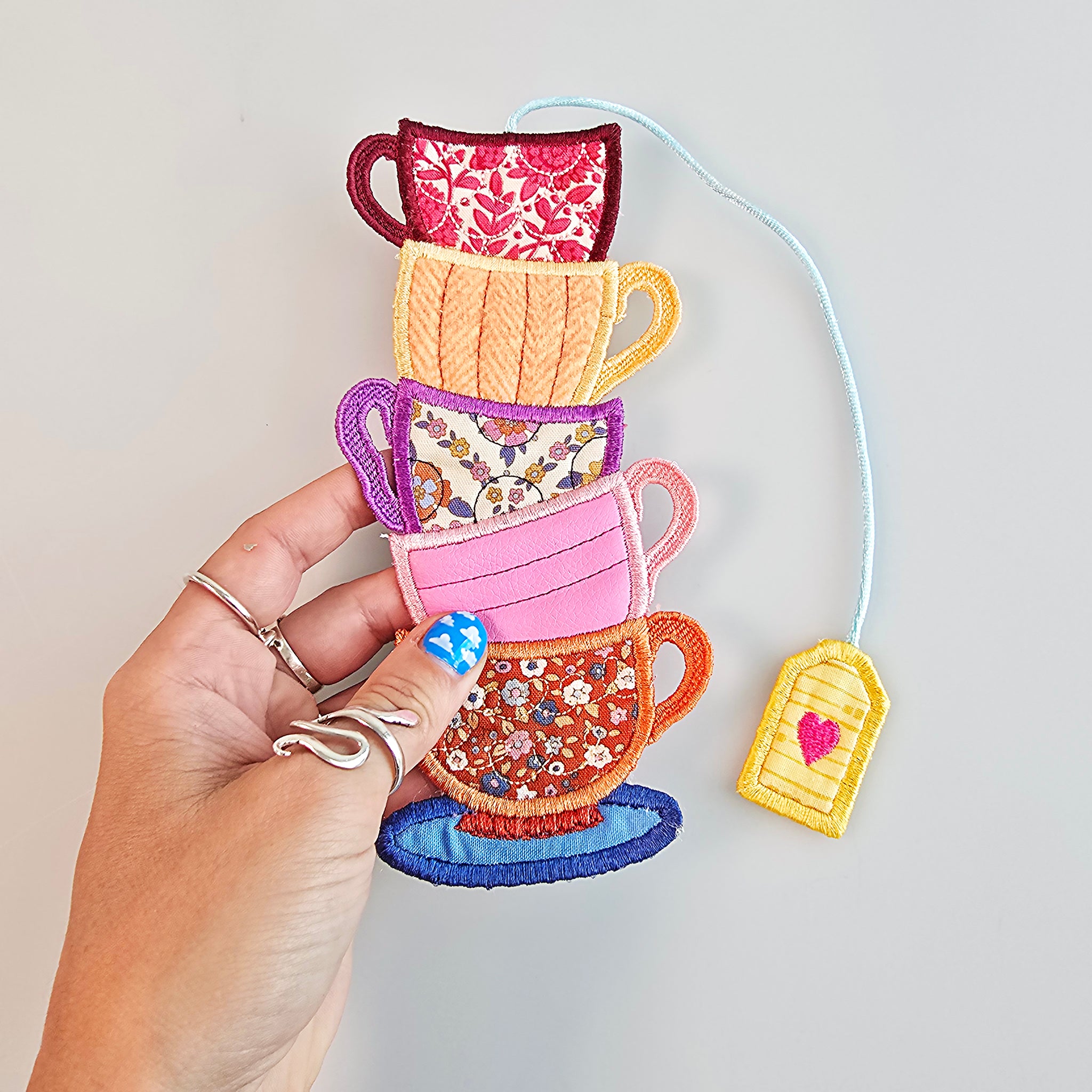 Book Stack Bookmarks In the hoop machine embroidery designs