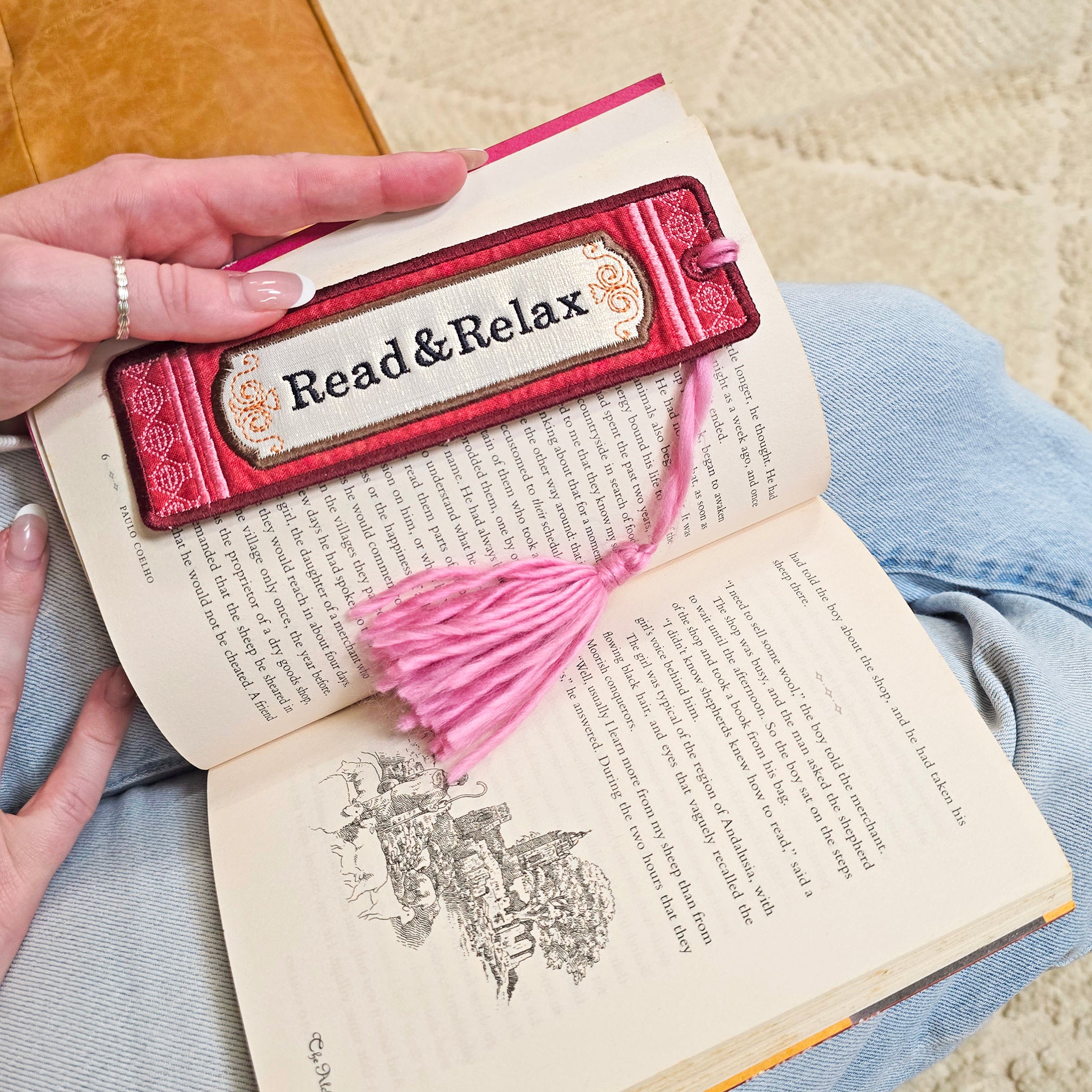 Book Stack Bookmarks In the hoop machine embroidery designs