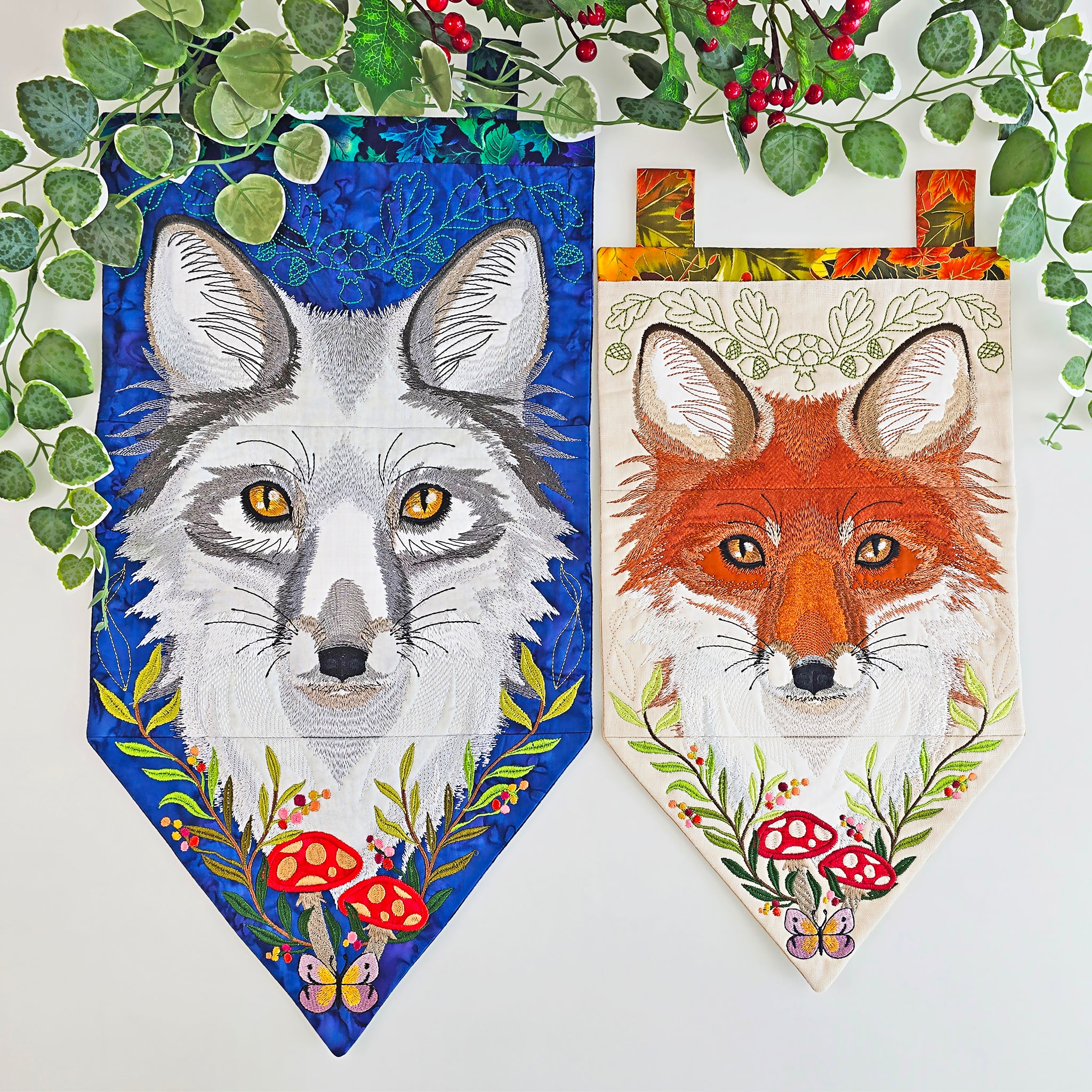 Fox Hanger In the hoop machine embroidery designs