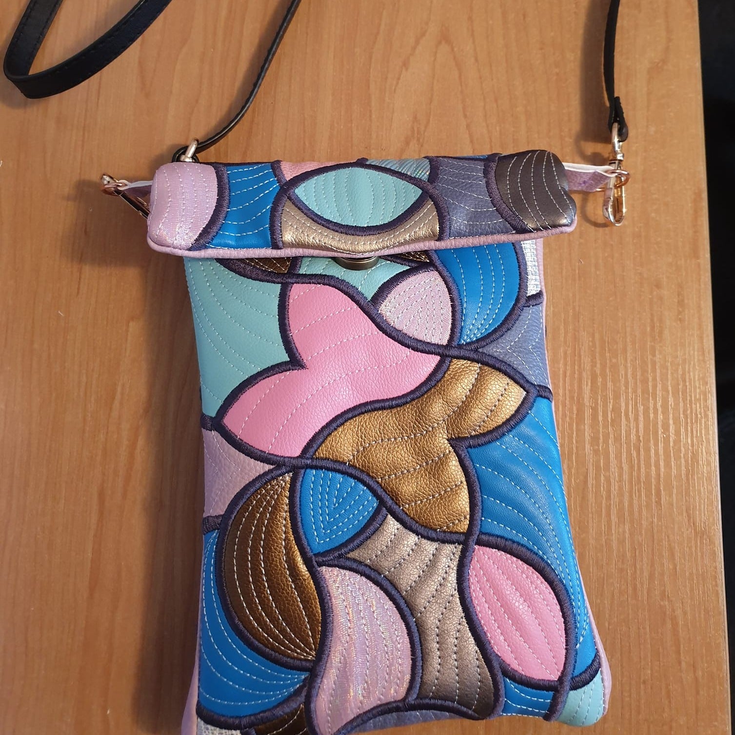 Modern Mosaic Zipper Purse 5x7 6x10 7x12 9.5x14