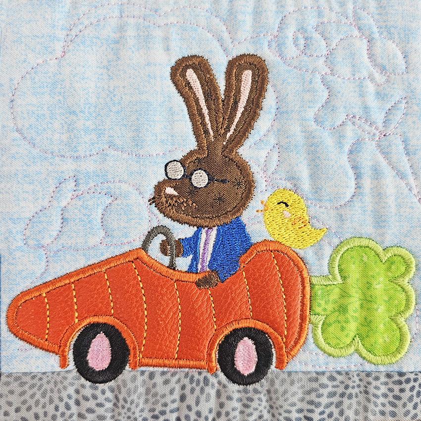 Bunny Ville Quilt, Machine Embroidery Design, Easter Design, Bunny, Eggs, Festive, Sweet Pea Machine Embroidery