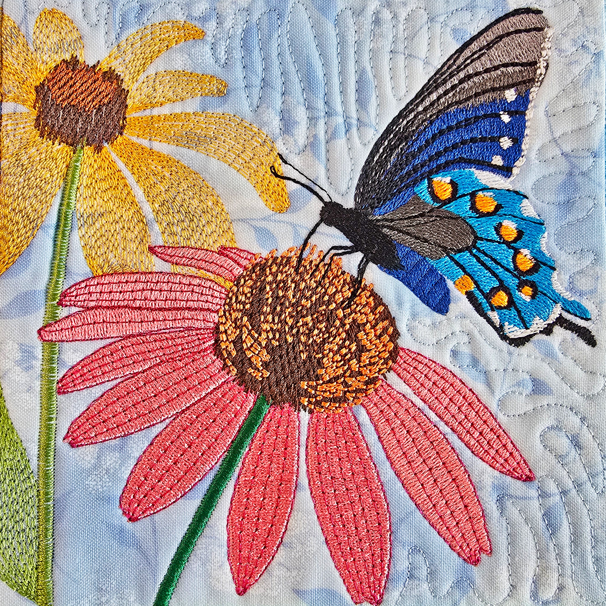 Butterfly Garden Hanger In the hoop machine embroidery designs