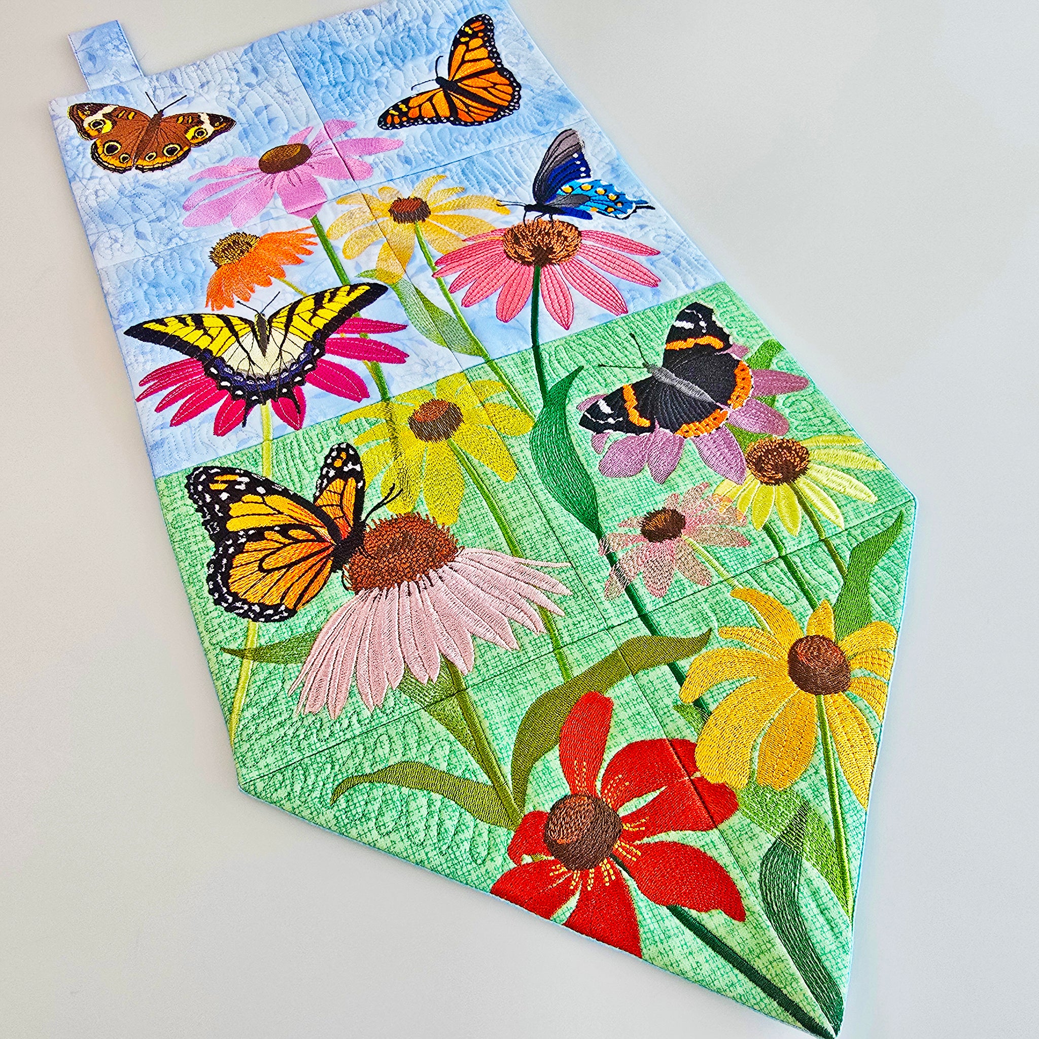 Butterfly Garden Hanger In the hoop machine embroidery designs