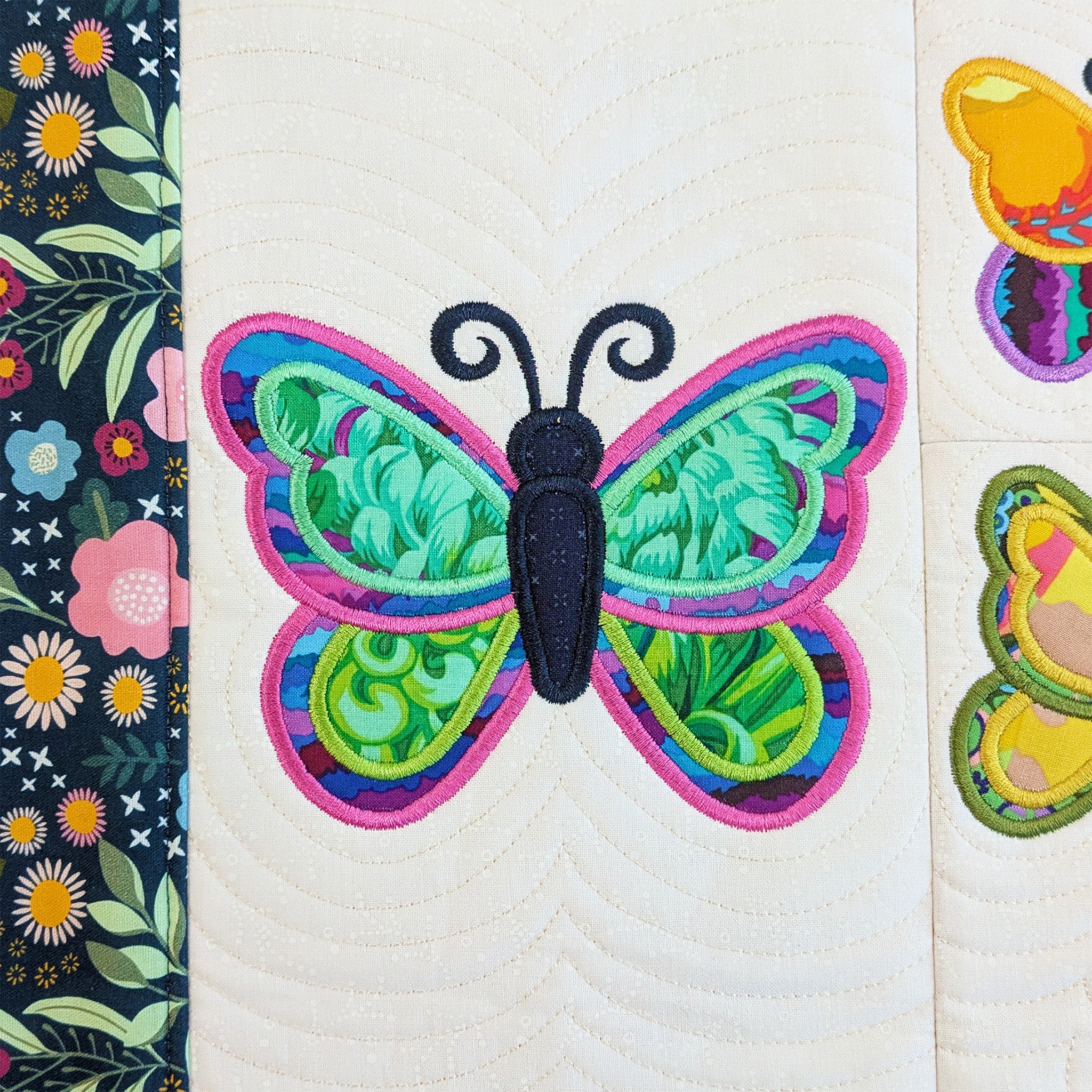 Butterfly Blocks and Quilt In the hoop machine embroidery designs