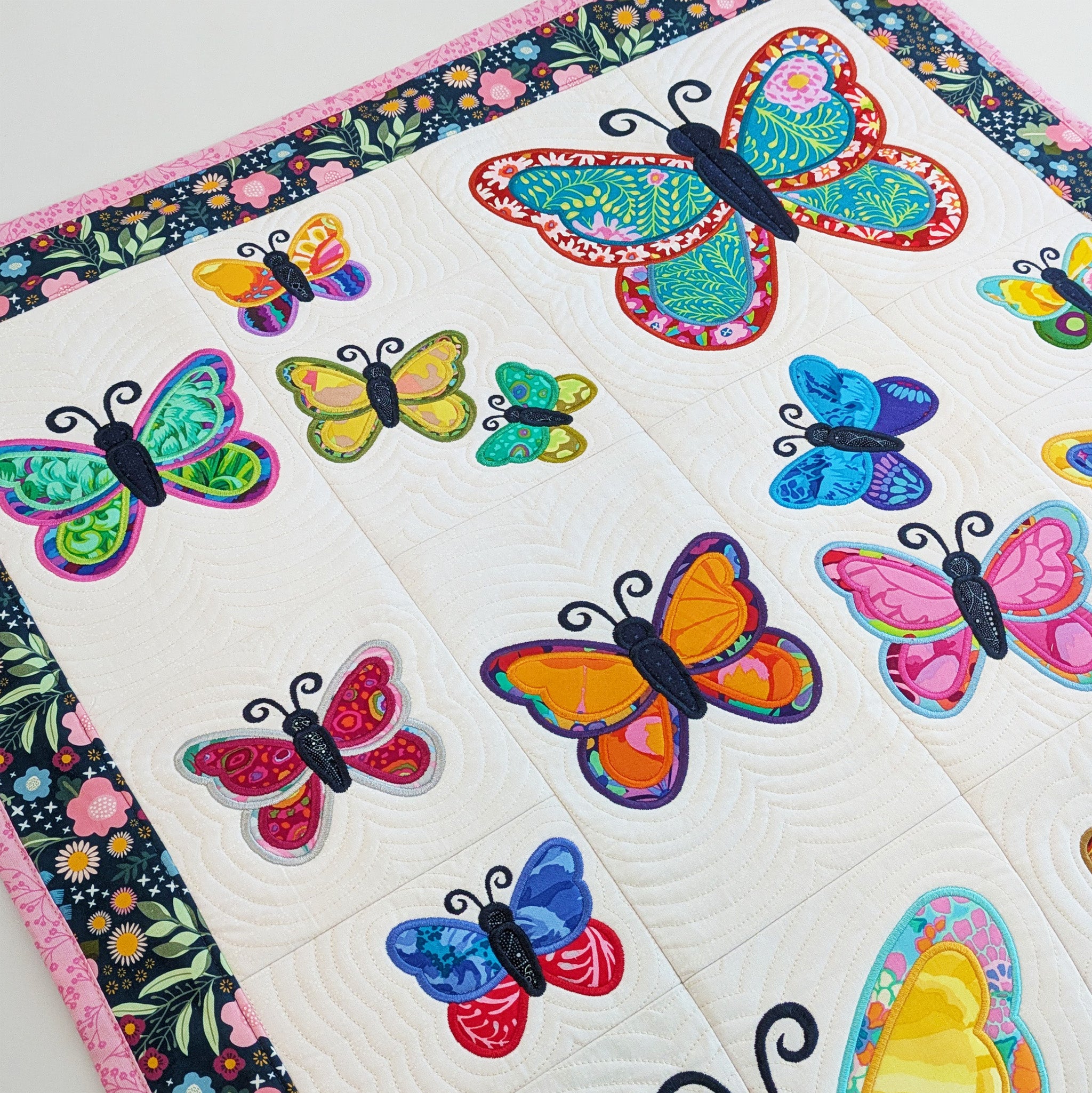 Butterfly Blocks and Quilt In the hoop machine embroidery designs