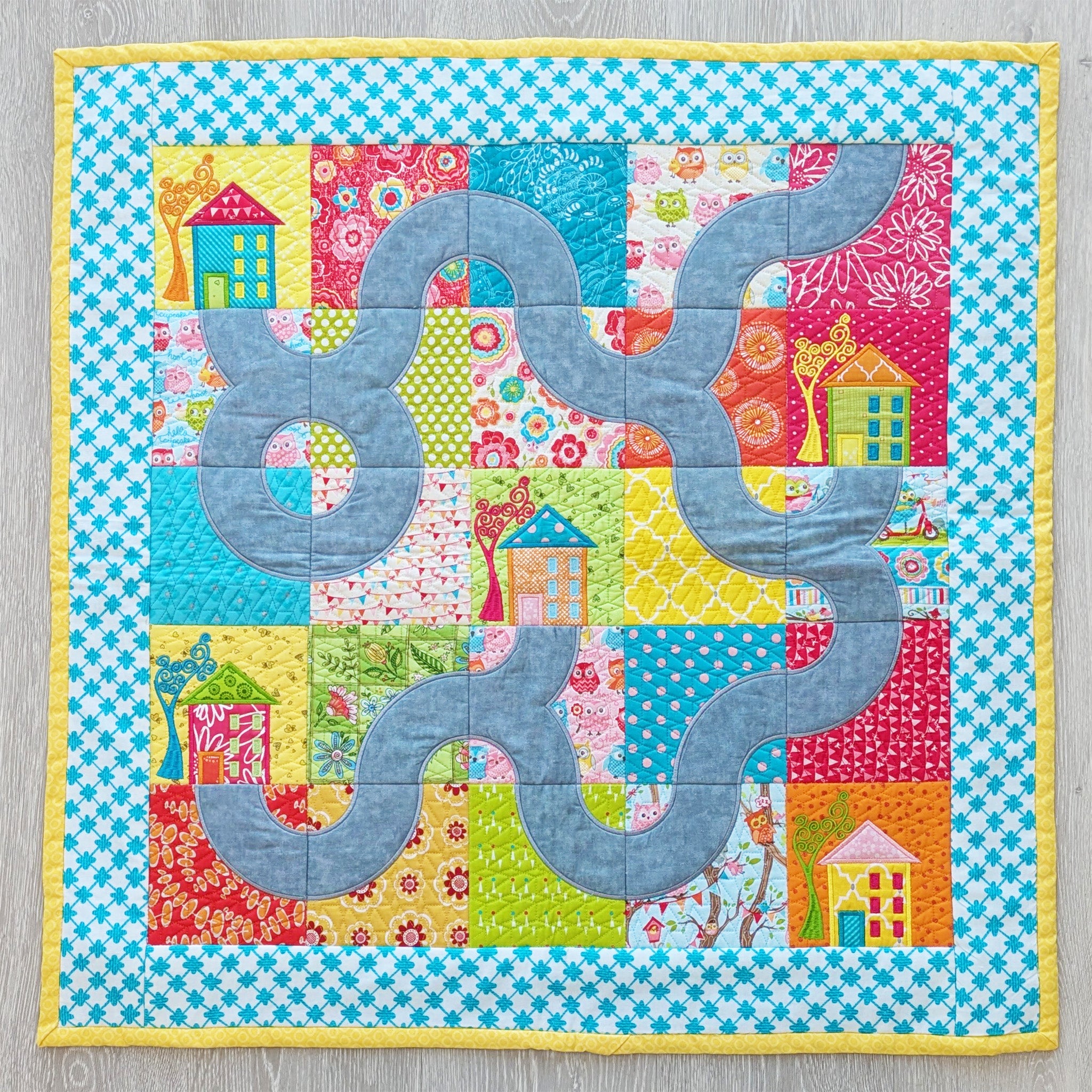 Car Play Mat Quilt In the hoop machine embroidery designs