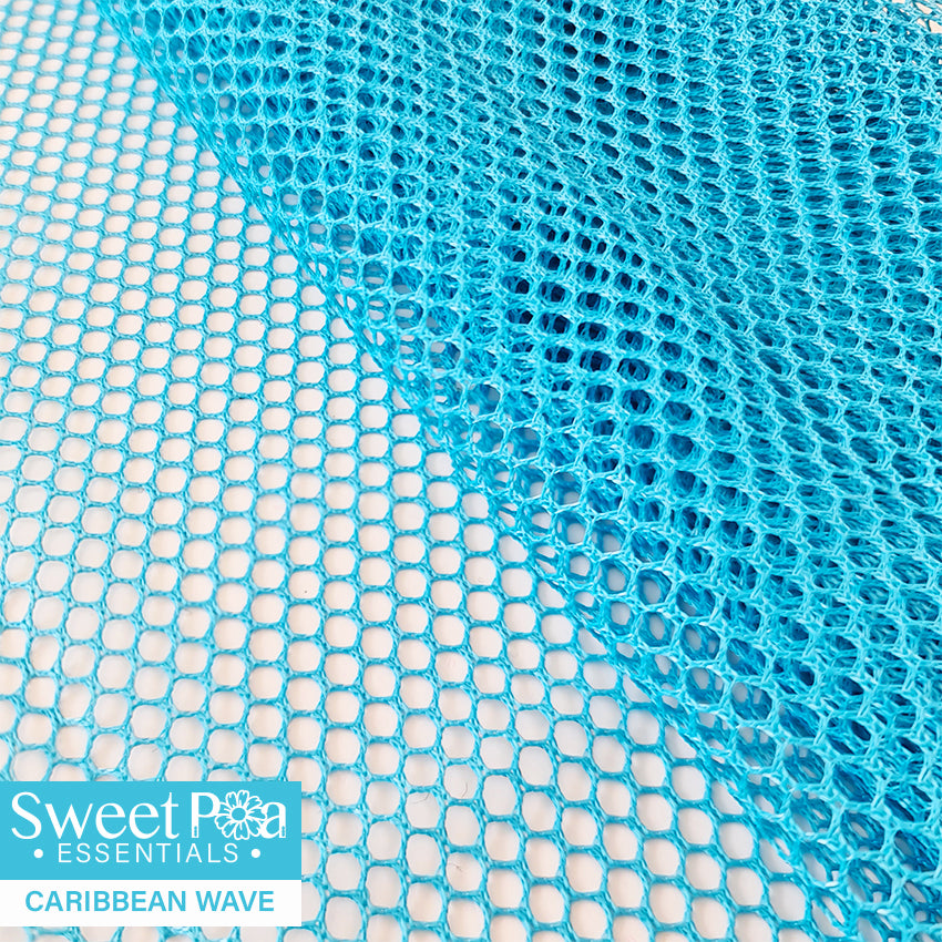 Light Weight Mesh Fabric - Cyan