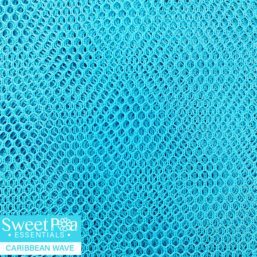 Light Weight Mesh Fabric - Cyan