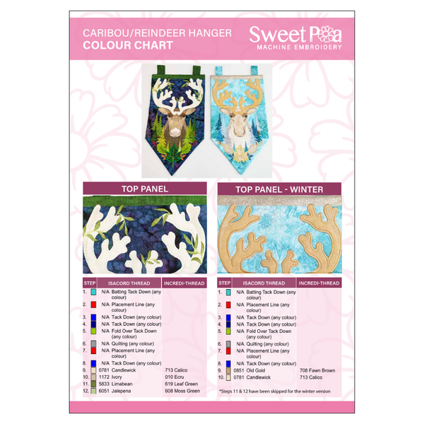 Caribou Hanger Colour Chart