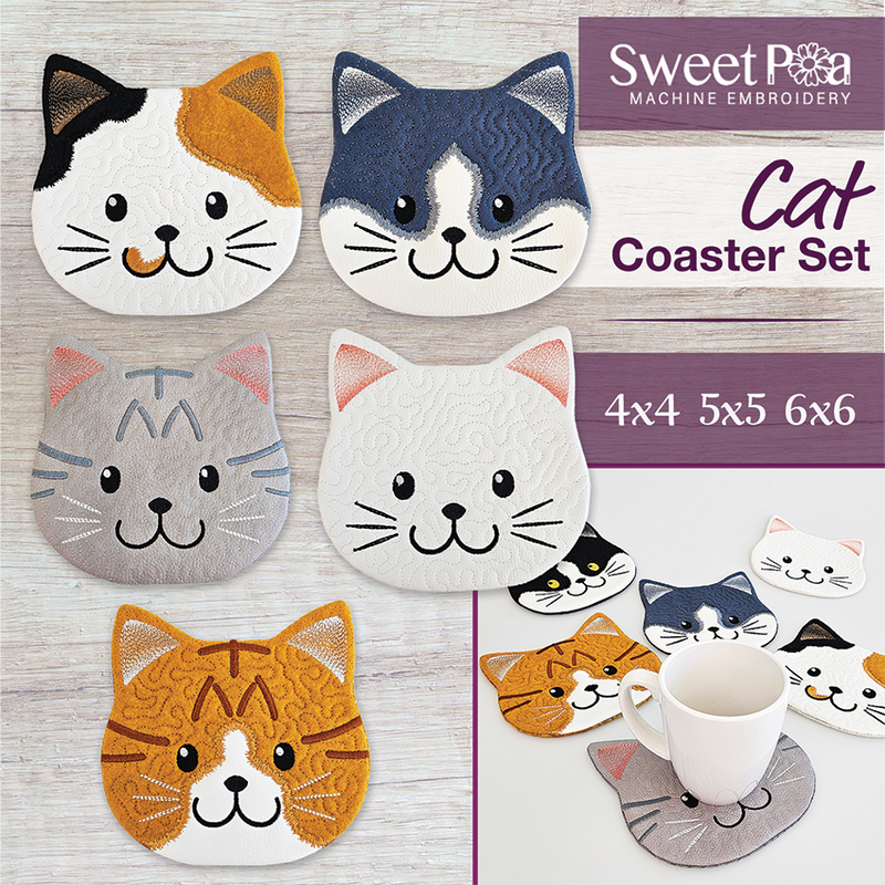 Cute Cat Shape Waterproof Anti-Slip Cup Coaster - Peachymart