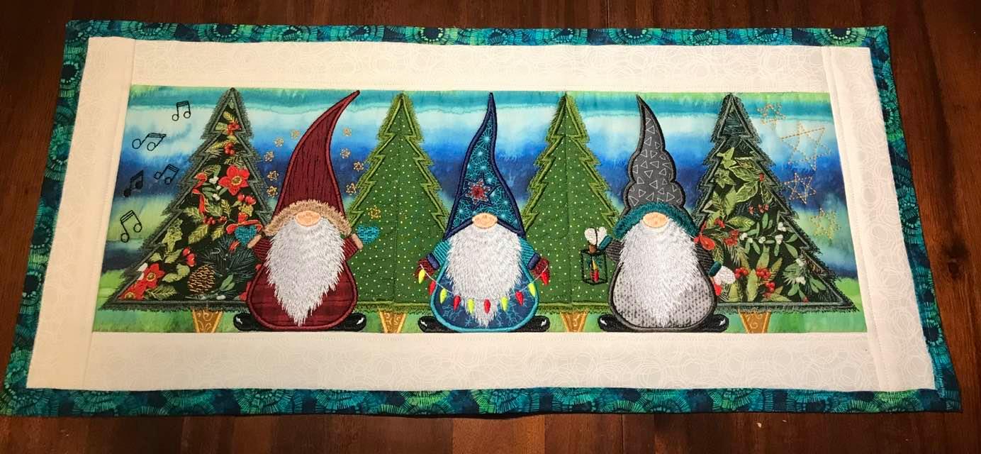 Christmas Gnome Table Runner 5x7 6x10 7x12