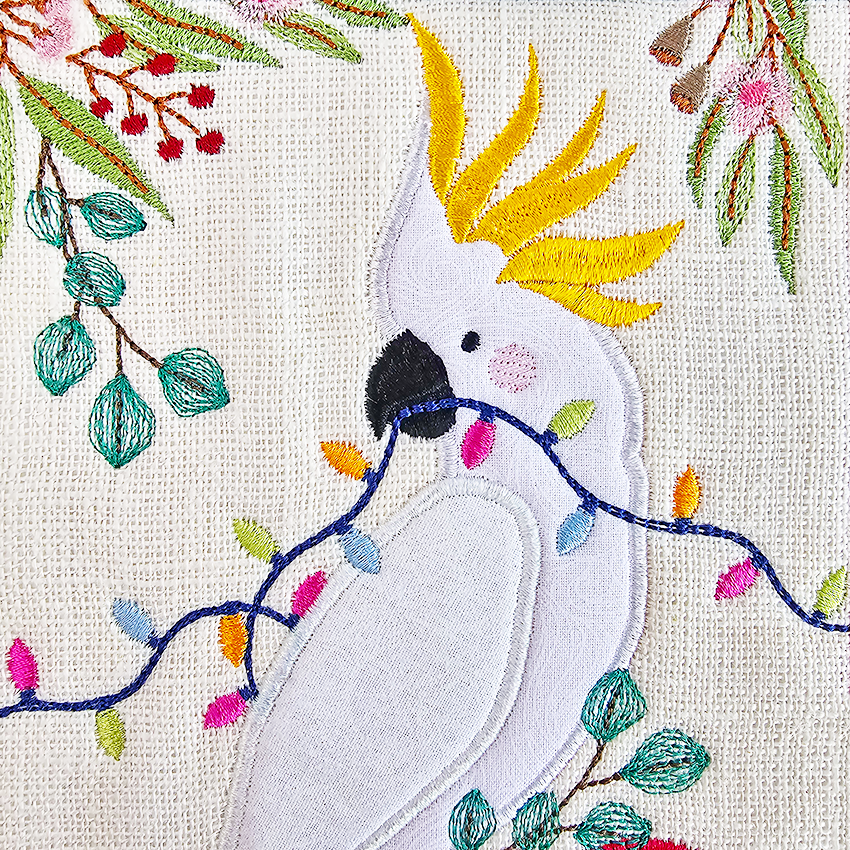 Christmas Australiana Table Runner  cockatoo