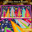 Christmas Bokeh Runner 5x7 6x10 7x12 - Sweet Pea In The Hoop Machine Embroidery Design