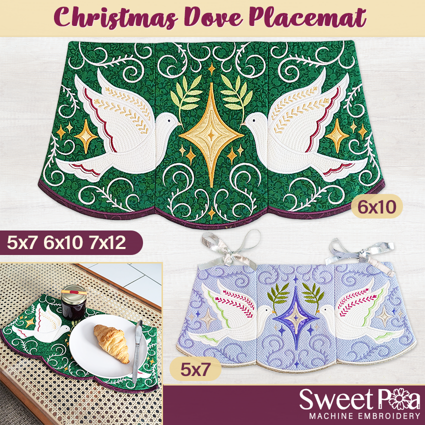Christmas Dove Placemat
