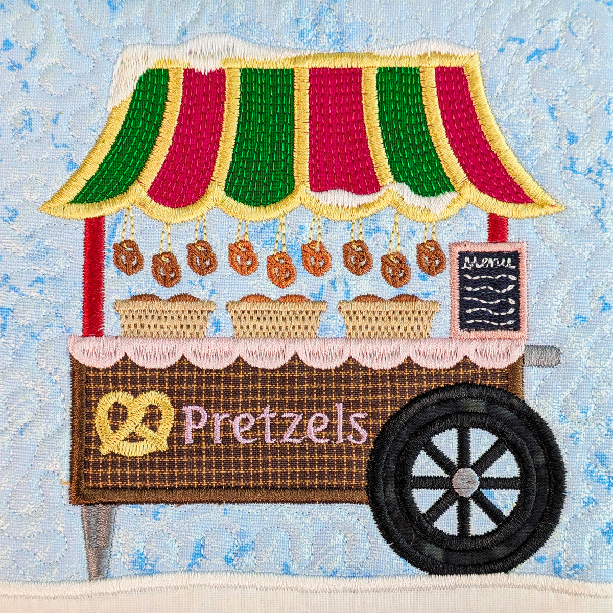 Christmas Market Quilt In the hoop machine embroidery designs