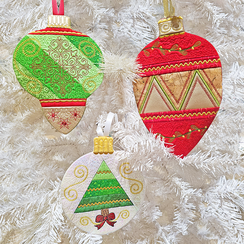 Christmas Ornament Mug Rug Set