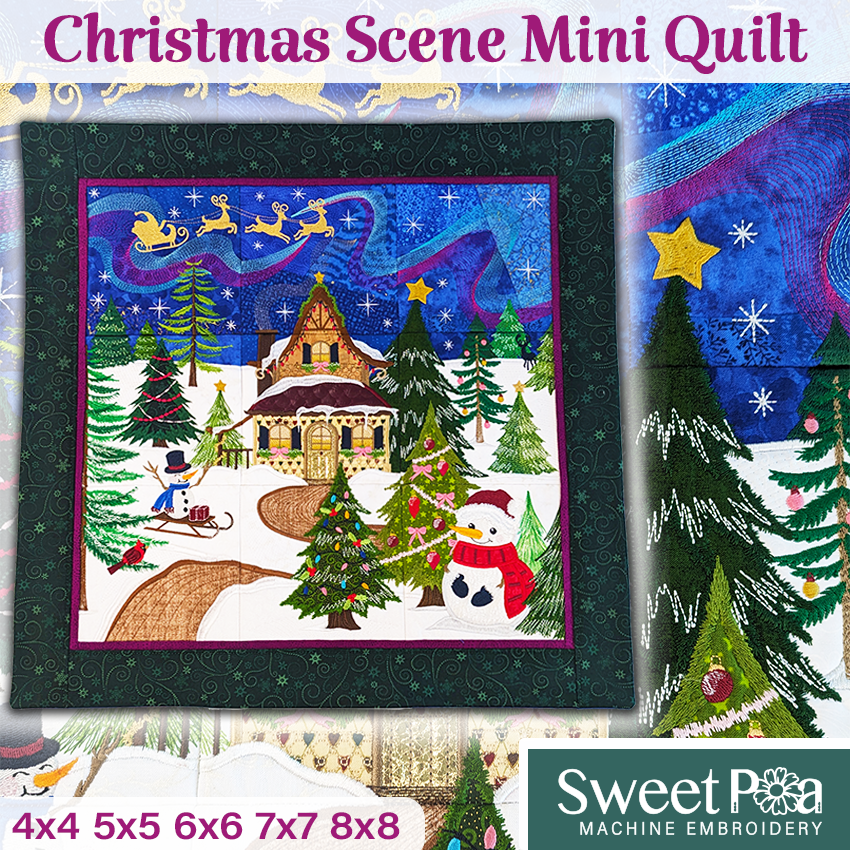 Christmas Scene Mini Quilt