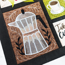 Coffee Corner Sign 5x7 6x10 8x12 - Sweet Pea In The Hoop Machine Embroidery Design