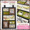 Coffee Corner Sign 5x7 6x10 8x12 - Sweet Pea In The Hoop Machine Embroidery Design