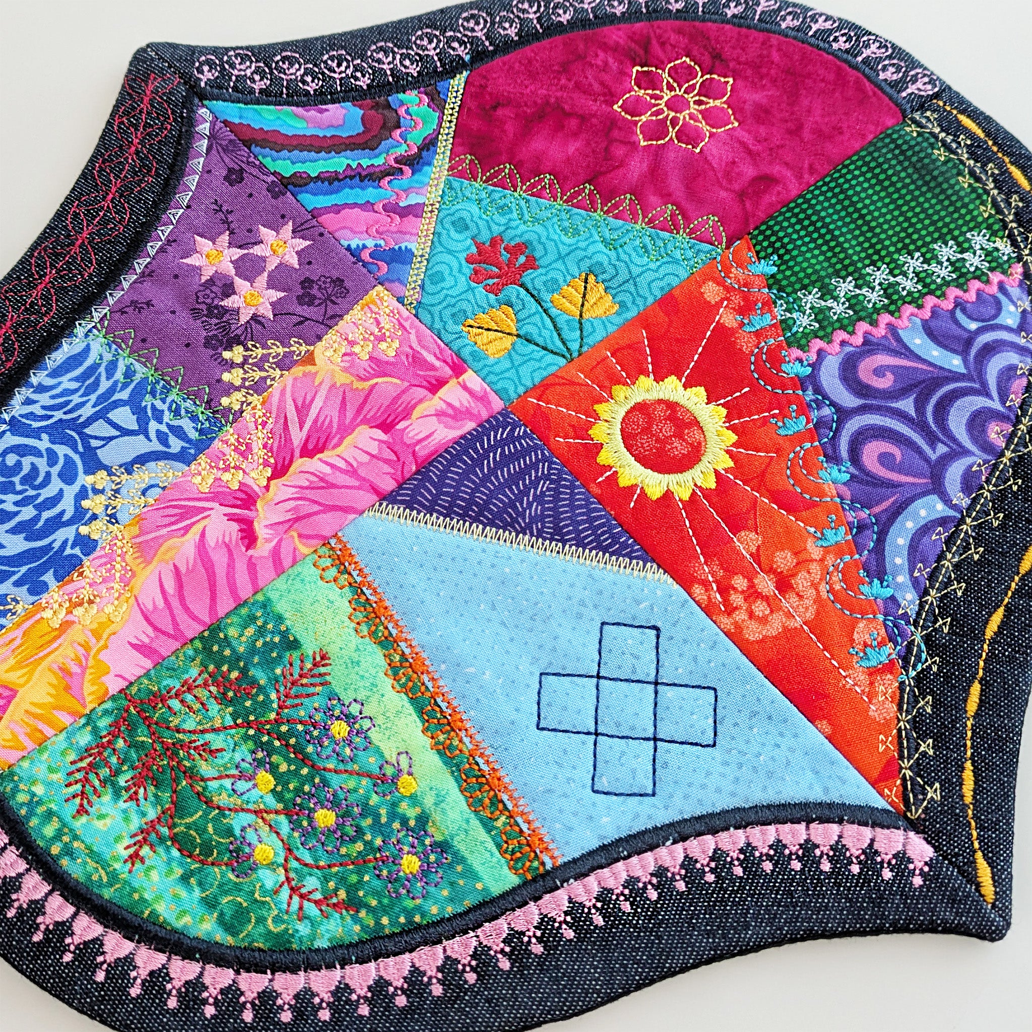 Crazy Patchwork Scallop Edge Add-ons